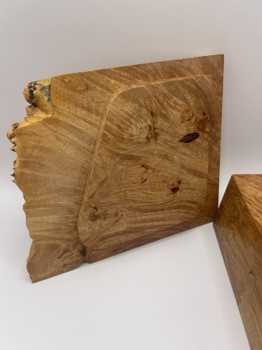 Michael Elkan Oregon Birdseye Maple Burl Box Handmade Wood Trinket Box Art Waxed - Picture 5 of 16